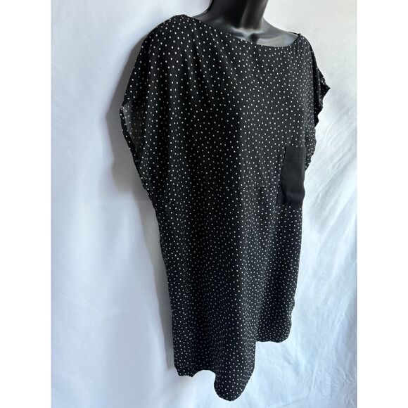 Zara Basics Polka Dot Batwing Top Size L Pinup Retro 70s 60s Closet Staple Long - Picture 4 of 10